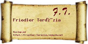 Friedler Terézia névjegykártya